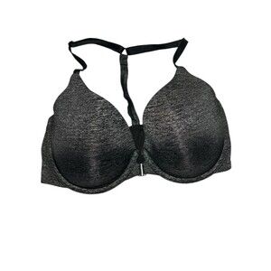 Victoria's Secret Heathered Charcoal Racerback Semi Demi Bra 34DD